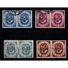 Vesttyskland - Posthorn - Vandrette Par - AFA 1095-98.